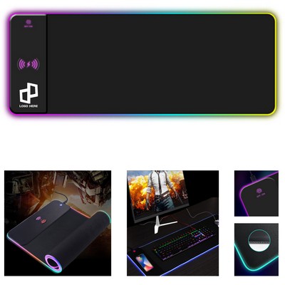 Rgb Wireless Charging Mouse Pad