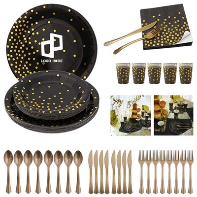 Banquet Party Paper Plates Supplies Set