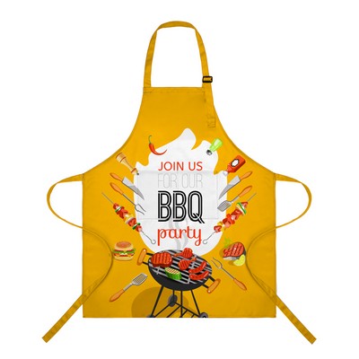 Dye Sublimation Full Length Apron W/ Adjustable Neck Strap