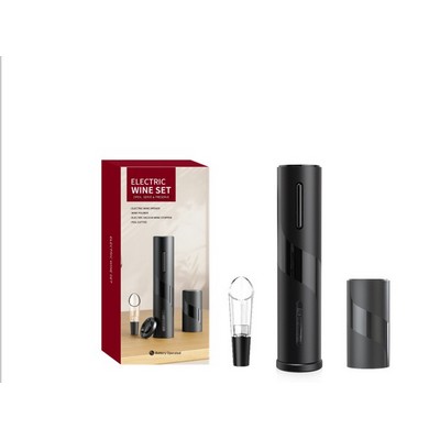 Automatic Electric Wine Bottle Corkscrew Opener with Foil Cutter