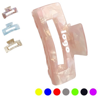 Women Large Neutral Rectangle Hair Clips
