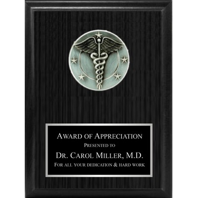 5" Caduceus On Black Board