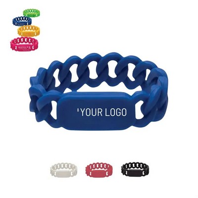 Silicone Chain Link Twist Band Bracelet