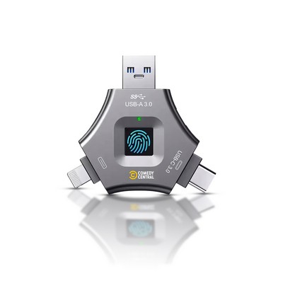 Biometric Secure 3-In-1 Usb Drive
