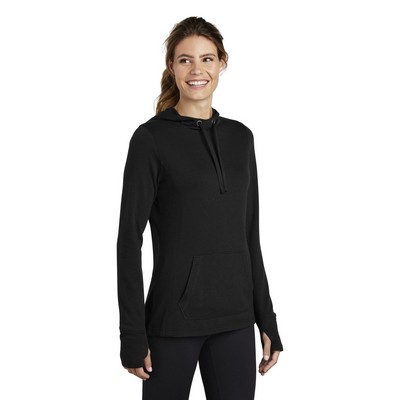 Sport-Tek Women's PosiCharge Tri-Blend Wicking Fleece Hooded Pullover