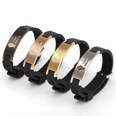 Titanium Steel Silicone Wristband