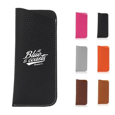 PU Lychee Leather Glasses Pouch