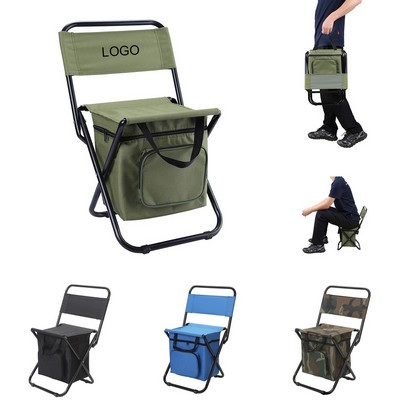 Portable Folding Fishing Chair w/Insulated Bag