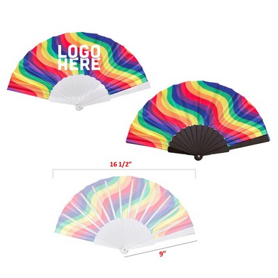 Rainbow LGBT Foldable Fans