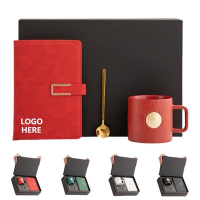 Coffee Mug Set w/ Spoon& Notebook