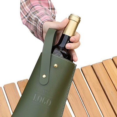 Vegan Leather Wine Tote