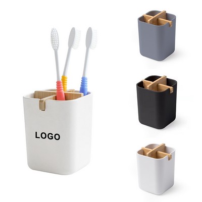 Bamboo Toothbrush Holder For Bathrooms