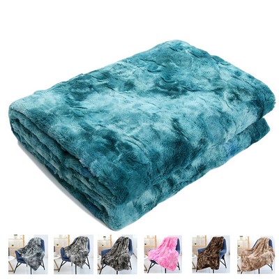 Ultra-Cozy Double-Sided Fuzzy Faux Fur Sherpa Blanket