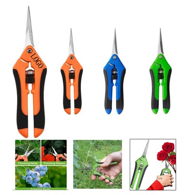 Straight Blade Stainless Steel Pruning Scissors