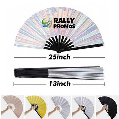 PCV Laser Large Bamboo Fan