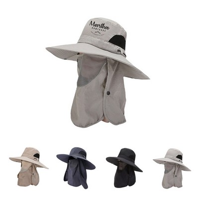 Men's Sun Hat with Face Mask