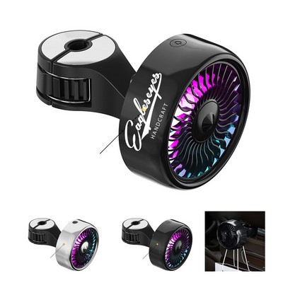 Car Seat Fan with Led Colorful Light