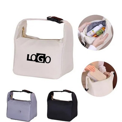 Snap Closure Insulated Lunch Bag