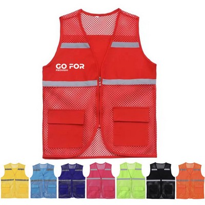 High Visibility Reflective Sleeveless Mesh Vest