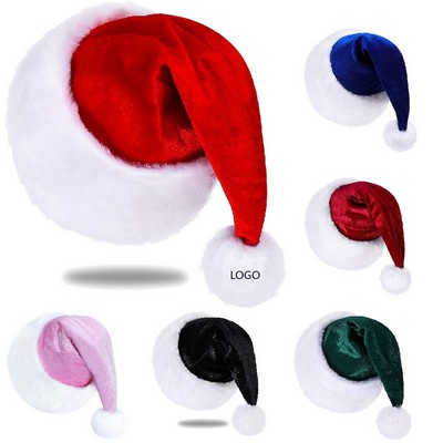 Thickened Gold Velvet Christmas Hat