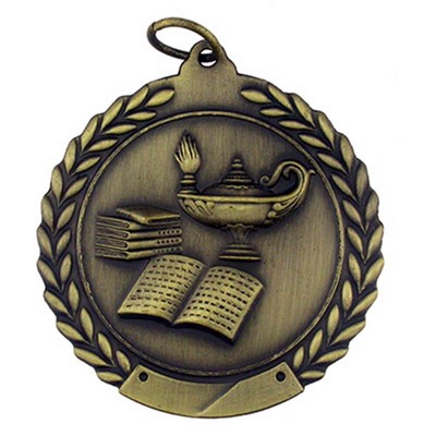 Lamp of Knowledge Medal - Engravable