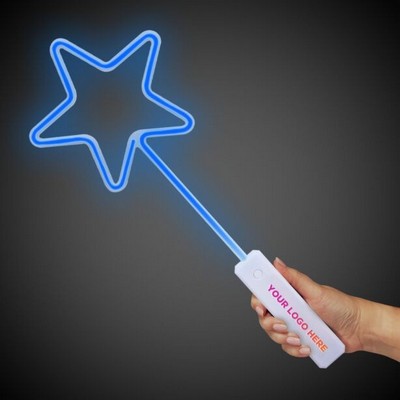 Blue Star Neon Wand w/Full Color