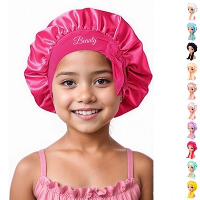 Kids Silk Bonnet for Sleeping Silk Cap