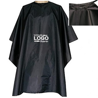 Hair Cutting Cape With Adjustable Snap Closure