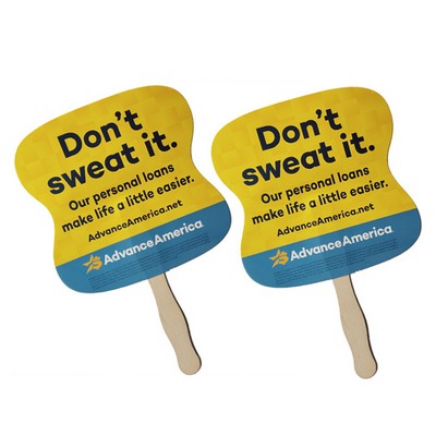 Hour Glass Sandwiched Hand Fan(2 Side/Full-Color Printing)