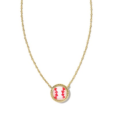 Kendra Scott Baseball Short Pendant Necklace - Gold