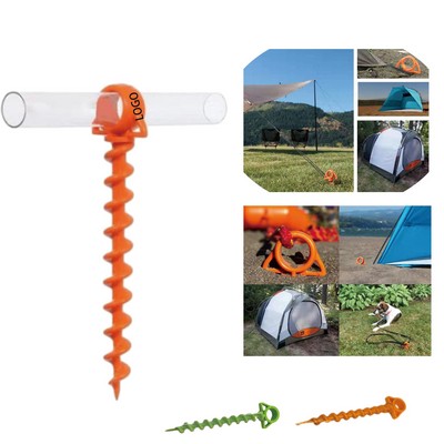 Spiral Helix Tent Pegs for Camping and Outdoor Adventures