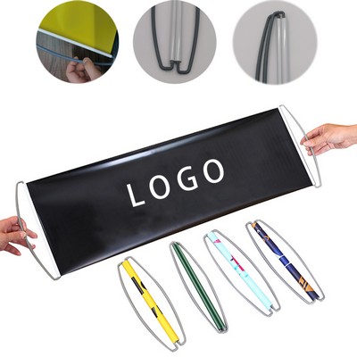 Reusable Hand Held Retractable Scrolling Banner