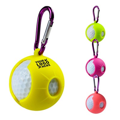 Silicone Golf Ball Sleeve with Carabiner