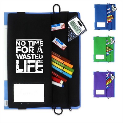 Adjustable Elastic Band Multi Pockets File Folder Binder Bag