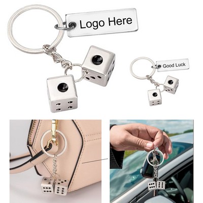 Metal Dice Keychain