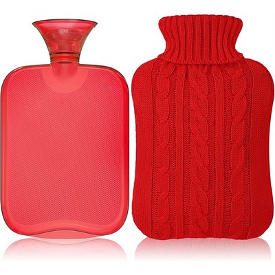 2000Ml 2 Liter Rubber Hot Water Bottle With Cover Knitted