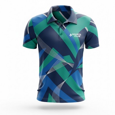 Men's Sublimated Performance Polo Shirt UPF Dri-Fit 4.5 oz