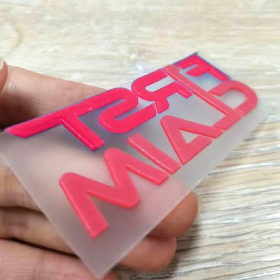 2mm Thick Heat Transfer 2.5" Silicone Sticker Label