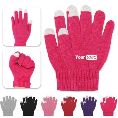 Knit Texting Touchscreen Fingers Gloves