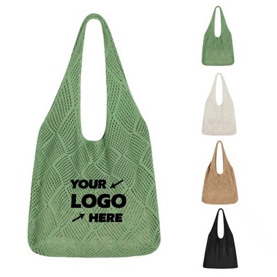 Summer Beach Crochet Tote Mesh Bag