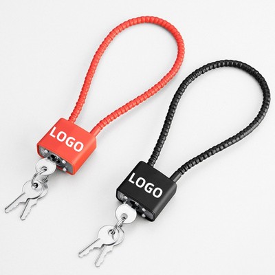 13" Long Cable Laminated Padlock With 3 Keys