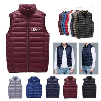Polyester Puffer Vest for Cold Weather