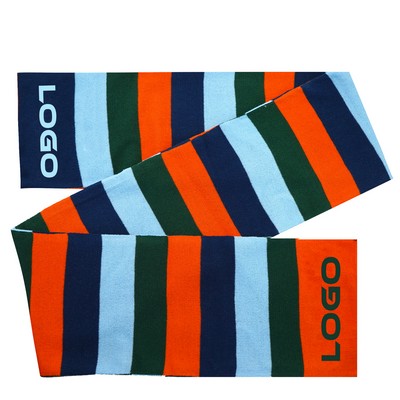 Custom Striped Knitted Scarf