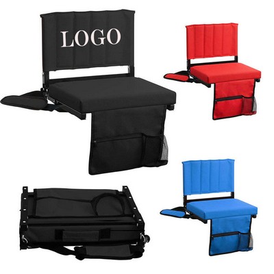 Foldable Stadium Portable Seat w / Storage Pocket