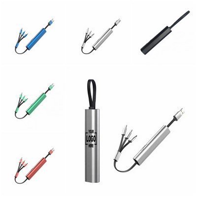 Portable 3" 1 Retractable USB Charging Cable
