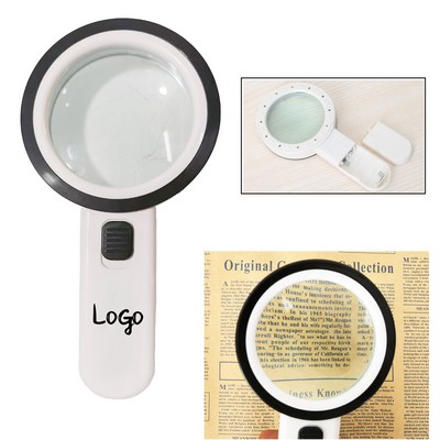 LED Lighted 30X Handheld Magnifying Glass
