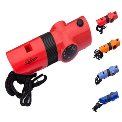 Outdoor Flashlight with Whistle and Compass