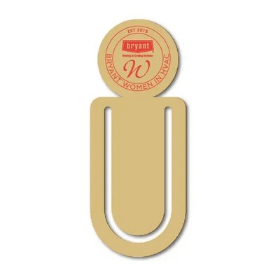 Gold Round Top Stem Metal Bookmark