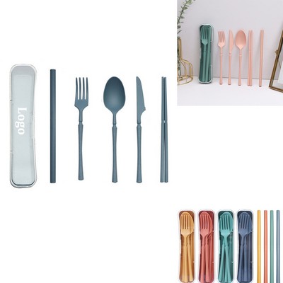 Wheat Straw Portable Cutlery Set