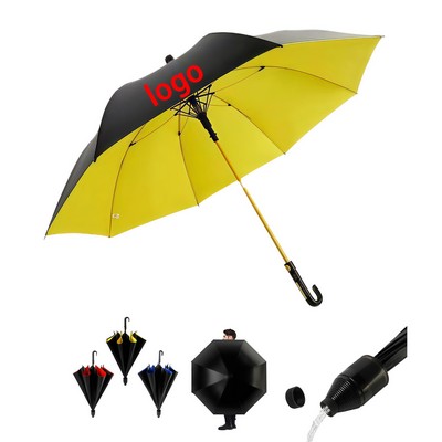 Double-Layer Auto Open/Close Umbrella - Storm-Resistant with Built-in Cover